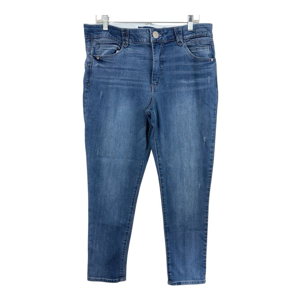 Democracy Jeans Size 16 Ab Solution Mid Rise Stretch Light Wash Blue Denim
